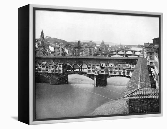 The Ponte Vecchio, Florence, Italy, 1893-John L Stoddard-Framed Premier Image Canvas