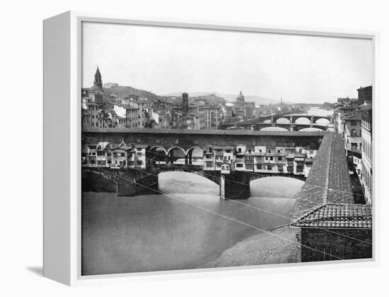 The Ponte Vecchio, Florence, Italy, 1893-John L Stoddard-Framed Premier Image Canvas