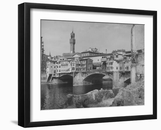 The Ponte Vecchio over the Arno River-Alfred Eisenstaedt-Framed Photographic Print