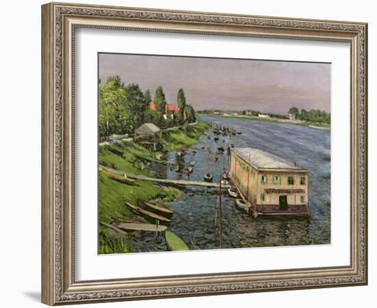 The Pontoon at Argenteuil, C.1886-87-Gustave Caillebotte-Framed Giclee Print