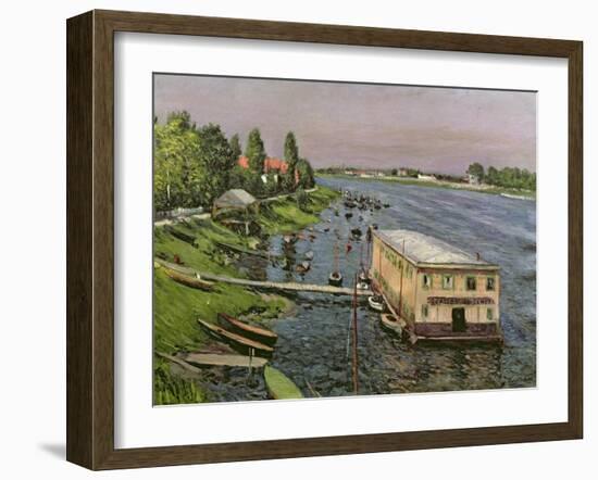 The Pontoon at Argenteuil, C.1886-87-Gustave Caillebotte-Framed Giclee Print