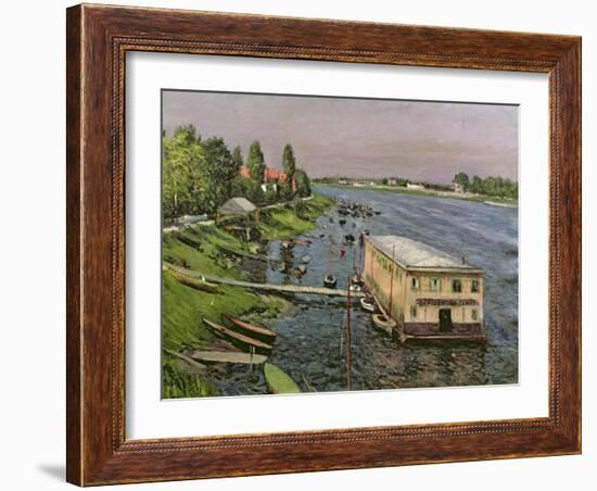 The Pontoon at Argenteuil, C.1886-87-Gustave Caillebotte-Framed Giclee Print