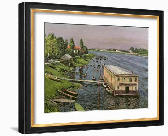 The Pontoon at Argenteuil, C.1886-87-Gustave Caillebotte-Framed Giclee Print