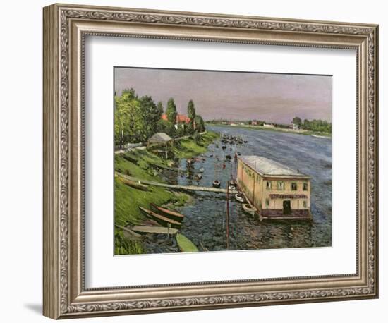 The Pontoon at Argenteuil, C.1886-87-Gustave Caillebotte-Framed Giclee Print