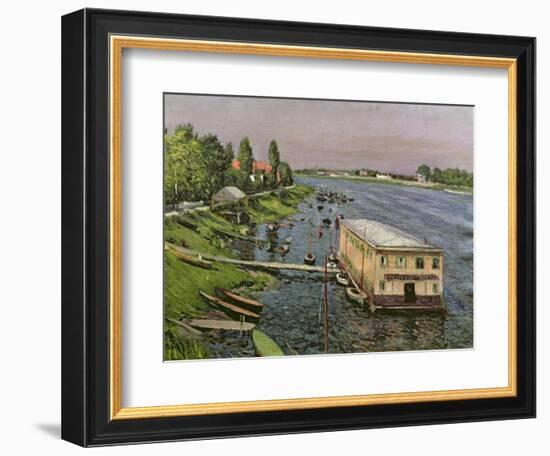 The Pontoon at Argenteuil, C.1886-87-Gustave Caillebotte-Framed Giclee Print