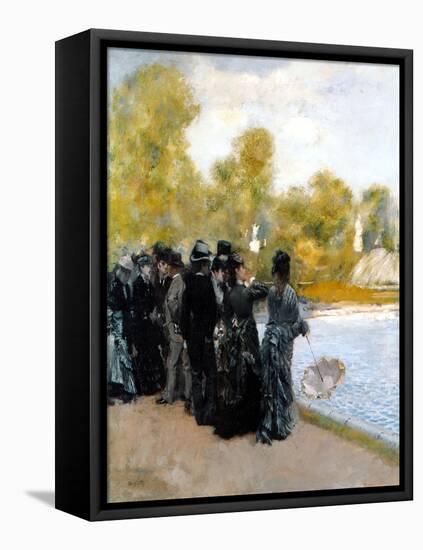 The Pool in the Jardin Du Luxembourg-Giuseppe De Nittis-Framed Premier Image Canvas