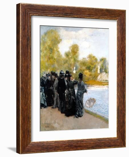 The Pool in the Jardin Du Luxembourg-Giuseppe De Nittis-Framed Giclee Print