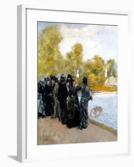 The Pool in the Jardin Du Luxembourg-Giuseppe De Nittis-Framed Giclee Print