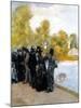 The Pool in the Jardin Du Luxembourg-Giuseppe De Nittis-Mounted Giclee Print