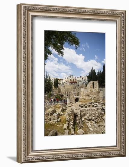 The Pool of Bethesda, the Ruins of the Byzantine Church, Jerusalem, Israel, Middle East-Yadid Levy-Framed Photographic Print