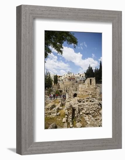 The Pool of Bethesda, the Ruins of the Byzantine Church, Jerusalem, Israel, Middle East-Yadid Levy-Framed Photographic Print