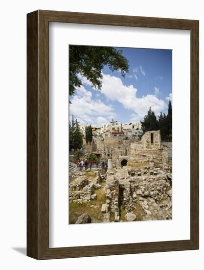 The Pool of Bethesda, the Ruins of the Byzantine Church, Jerusalem, Israel, Middle East-Yadid Levy-Framed Photographic Print