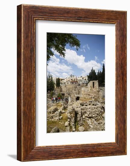 The Pool of Bethesda, the Ruins of the Byzantine Church, Jerusalem, Israel, Middle East-Yadid Levy-Framed Photographic Print