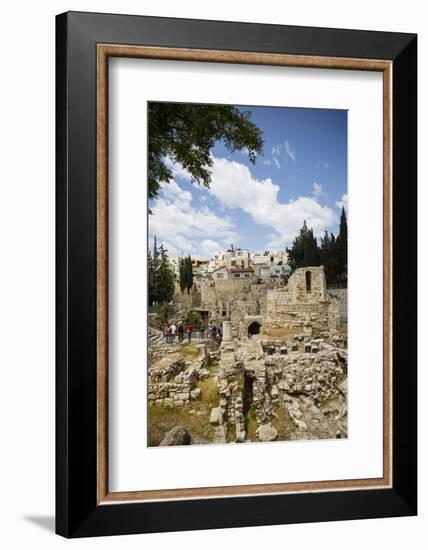 The Pool of Bethesda, the Ruins of the Byzantine Church, Jerusalem, Israel, Middle East-Yadid Levy-Framed Photographic Print