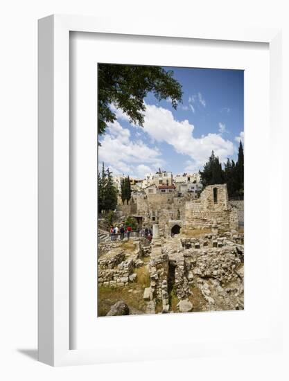 The Pool of Bethesda, the Ruins of the Byzantine Church, Jerusalem, Israel, Middle East-Yadid Levy-Framed Photographic Print