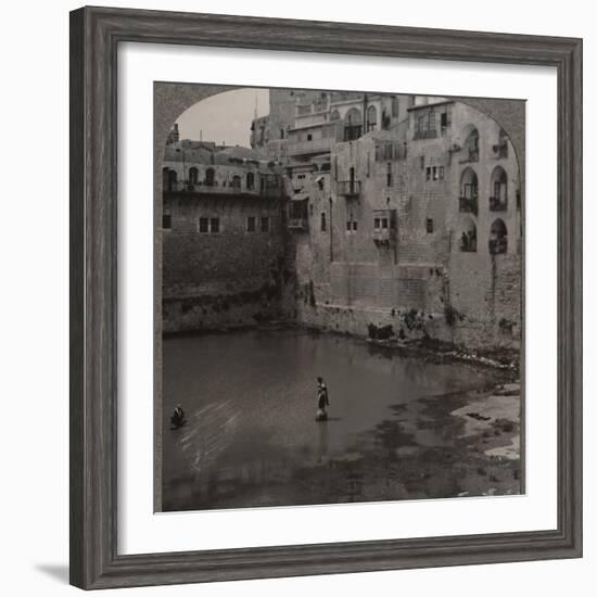 'The Pool of Hezekiah, Jerusalem', c1900-Unknown-Framed Photographic Print