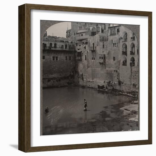 'The Pool of Hezekiah, Jerusalem', c1900-Unknown-Framed Photographic Print