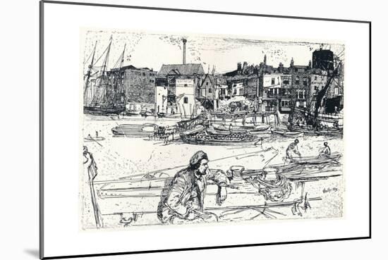 The Pool of London, 1859, (1904)-James Abbott McNeill Whistler-Mounted Giclee Print