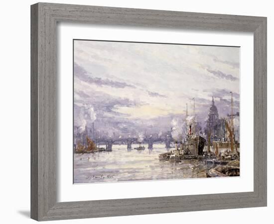 The Pool of London, C.1895-John Sutton-Framed Giclee Print