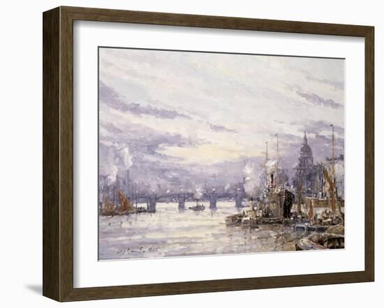 The Pool of London, C.1895-John Sutton-Framed Giclee Print