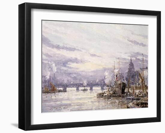 The Pool of London, C.1895-John Sutton-Framed Giclee Print