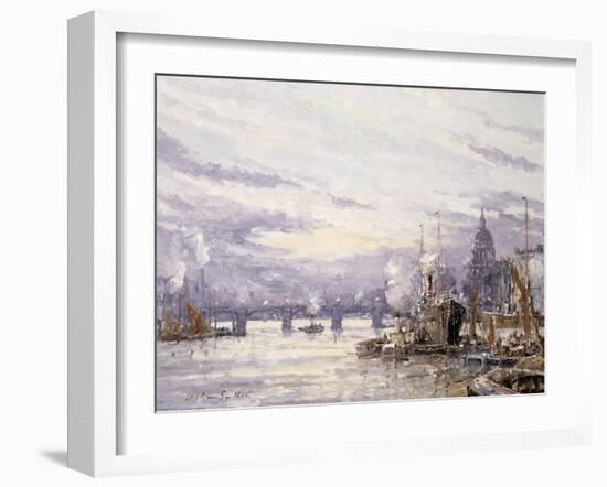 The Pool of London, C.1895-John Sutton-Framed Giclee Print