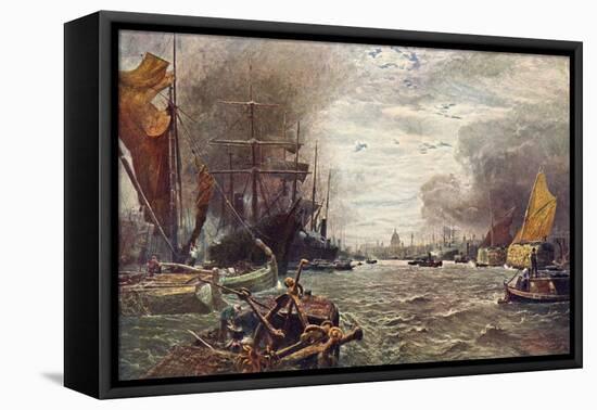 The Pool of London - from painting by Vicat Cole-George Vicat Cole-Framed Premier Image Canvas