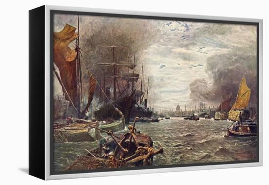The Pool of London - from painting by Vicat Cole-George Vicat Cole-Framed Premier Image Canvas