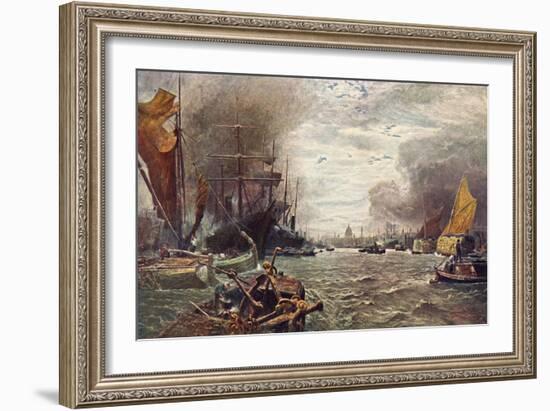 The Pool of London - from painting by Vicat Cole-George Vicat Cole-Framed Giclee Print