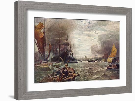 The Pool of London - from painting by Vicat Cole-George Vicat Cole-Framed Giclee Print