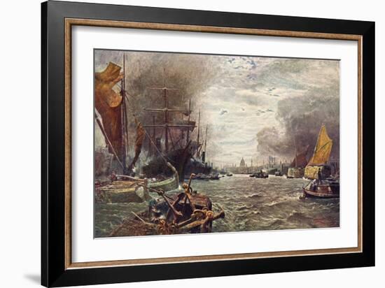 The Pool of London - from painting by Vicat Cole-George Vicat Cole-Framed Giclee Print