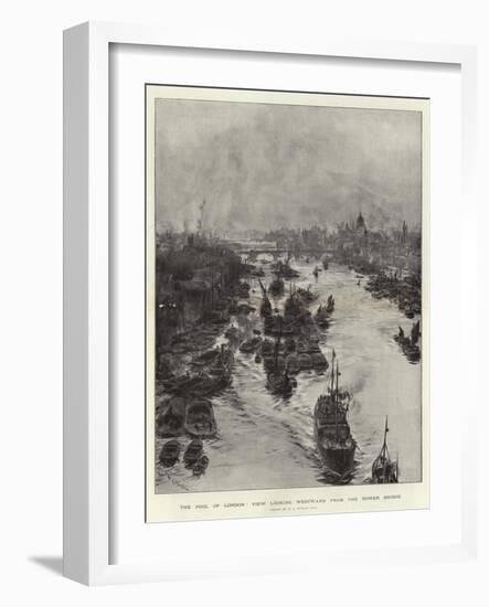 The Pool of London, View Looking Westward from the Tower Bridge-William Lionel Wyllie-Framed Giclee Print