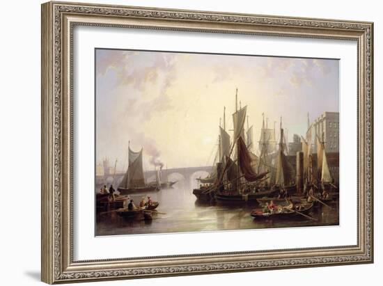 The Pool of London-John Wilson Carmichael-Framed Giclee Print