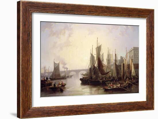 The Pool of London-John Wilson Carmichael-Framed Giclee Print