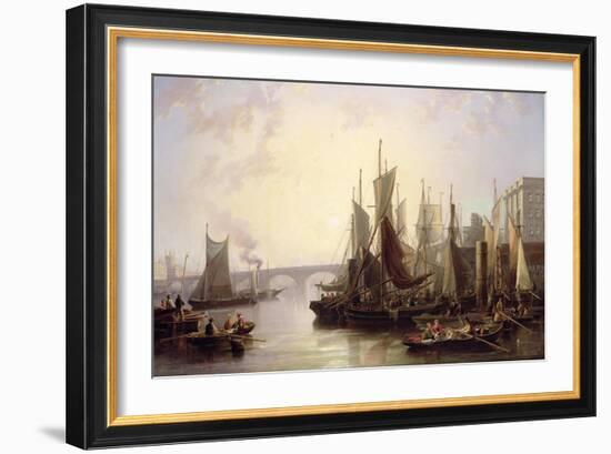 The Pool of London-John Wilson Carmichael-Framed Giclee Print