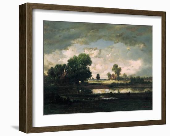 The Pool with a Stormy Sky, C.1865-7-Henri Rousseau-Framed Giclee Print