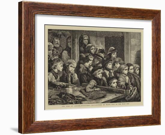 The Poor of London, Gratuitous Distribution of Waste Fish at the West End-Charles Joseph Staniland-Framed Giclee Print