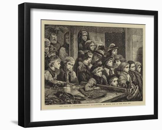 The Poor of London, Gratuitous Distribution of Waste Fish at the West End-Charles Joseph Staniland-Framed Giclee Print