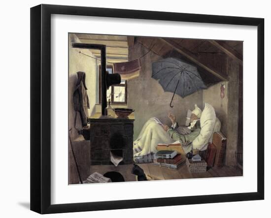 The Poor Poet, 1839-Carl Spitzweg-Framed Giclee Print