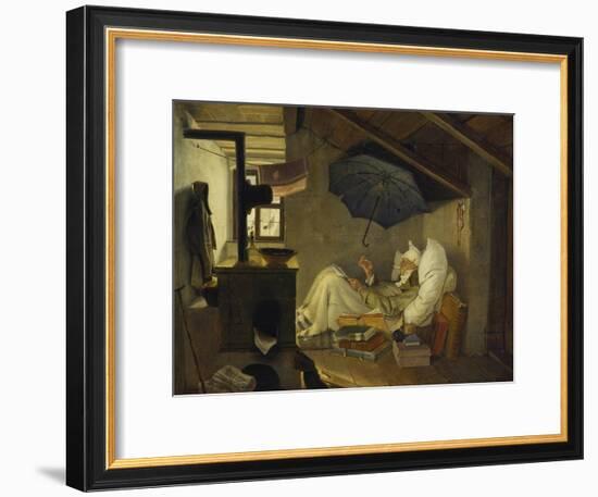 The Poor Poet, 1839-Carl Spitzweg-Framed Giclee Print