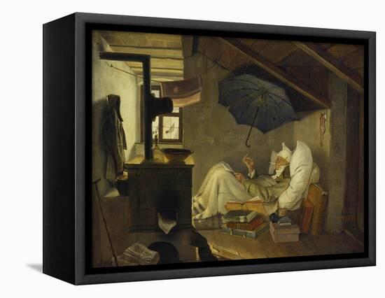 The Poor Poet, 1839-Carl Spitzweg-Framed Premier Image Canvas
