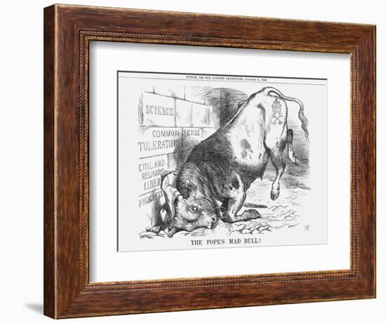 The Pope's Mad Bull, 1865-John Tenniel-Framed Giclee Print