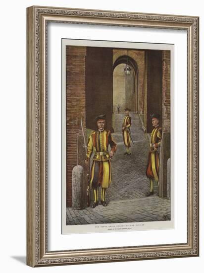 The Pope's Swiss Guards at the Vatican-Harry Hamilton Johnston-Framed Giclee Print