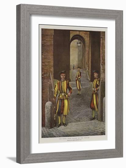 The Pope's Swiss Guards at the Vatican-Harry Hamilton Johnston-Framed Giclee Print