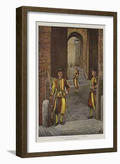 The Pope's Swiss Guards at the Vatican-Harry Hamilton Johnston-Framed Giclee Print