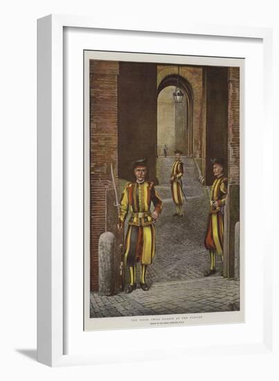 The Pope's Swiss Guards at the Vatican-Harry Hamilton Johnston-Framed Giclee Print