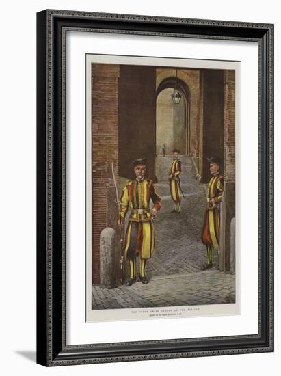 The Pope's Swiss Guards at the Vatican-Harry Hamilton Johnston-Framed Giclee Print