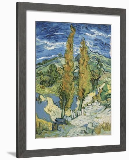 The Poplars at Saint-Remy, c.1889-Vincent van Gogh-Framed Art Print