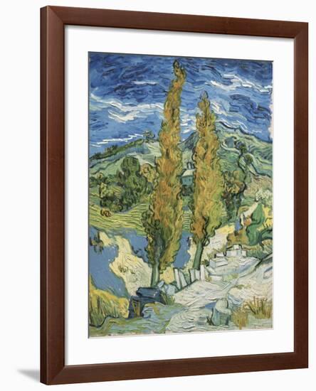 The Poplars at Saint-Remy, c.1889-Vincent van Gogh-Framed Art Print