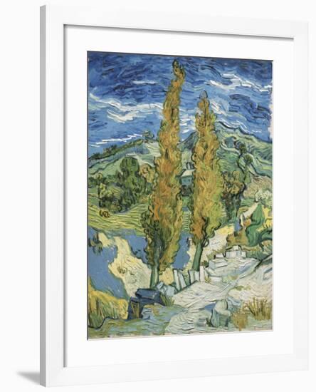 The Poplars at Saint-Remy, c.1889-Vincent van Gogh-Framed Art Print